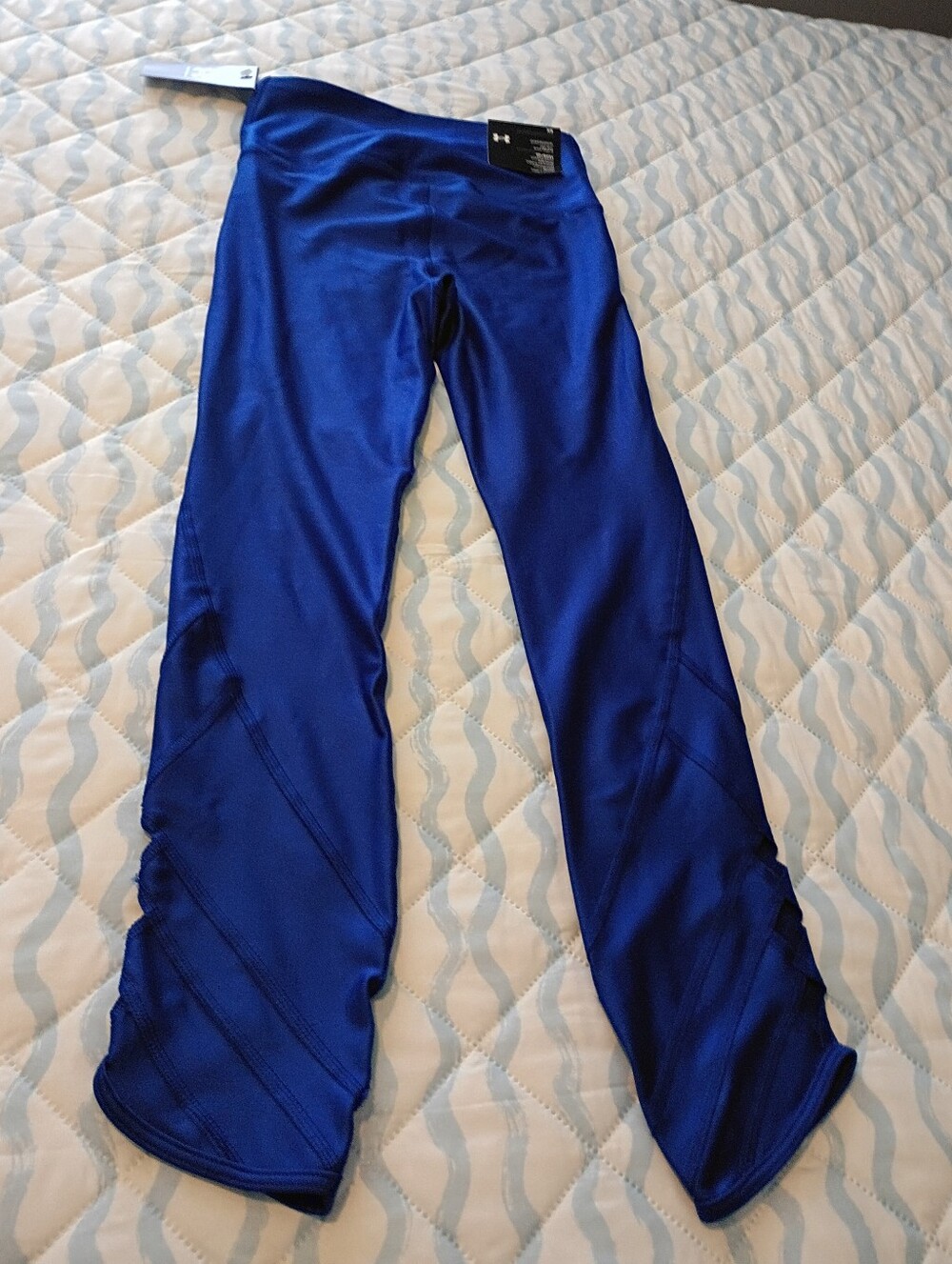 Under Armour Women's HeatGear HG DC High Rise Ankle Leggings in Blue